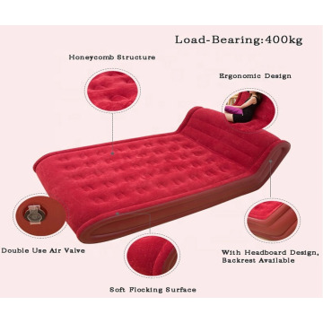 L Shape air bed with backrest