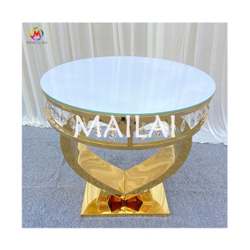 Luxury Love Pattern Crystal New Design Round Wedding Cake Table