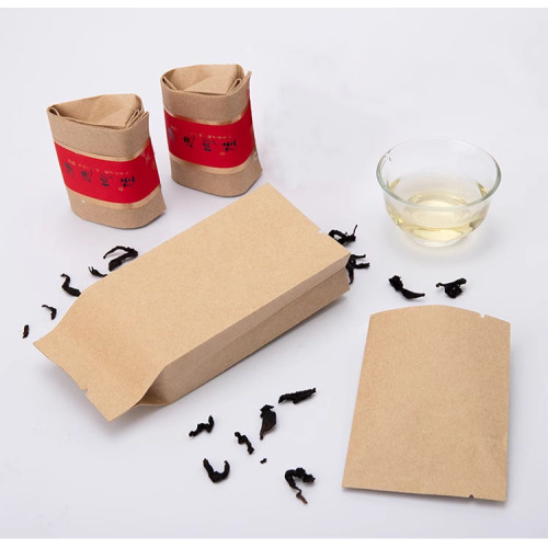 Customized printed 5g 10g 20g 100g 150g 200g 250g 500g kraft paper tea packaging bags for Candy/Nuts with easy tear opening