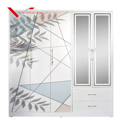 Simple Style Custom Steel Wardrobe for Bedroom Closet