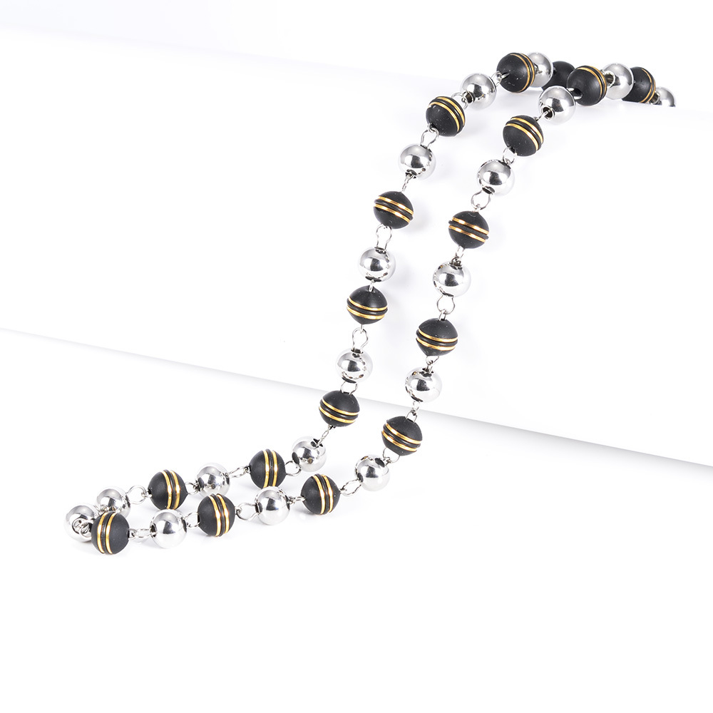 Fashion Jewelry 316L Stainless Steel Rosary Necklace