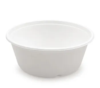 1500 ml Durable Biodegradable Organic Takeaway Freezer Safe Natural Fiber Extra Large Round Soup Bowl