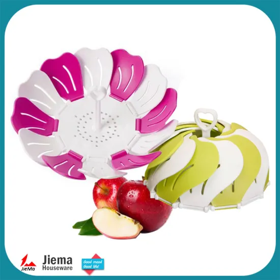 Wholesale folding collapible kitchen diposable dinner sushi cake storage basket fruit plate