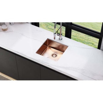 PVD Rose Golden 440x440mm Tenggelam Kitchen Sink