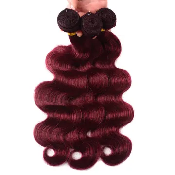Virgin Brazilian Human Hair Bundles Remy Human Hair Weaves 99J Brazilian Hair Extensions