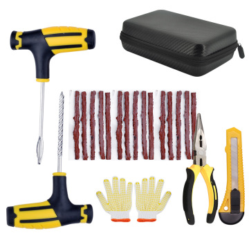 Car Tire Repair Kit: Emergency Tool for Puncture Plugging in Cars, Trucks, Motorcycles, and Tubeless Tires