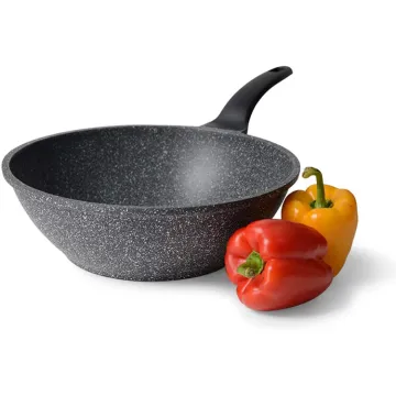 Kitchen Cooking Pan Non stick Fry wok pan Rubber handle Aluminum Frying Pan