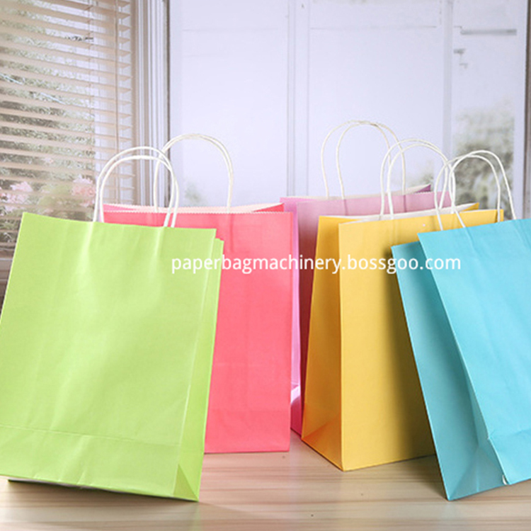 Twisted Handle Paper Shopping Bags Brown