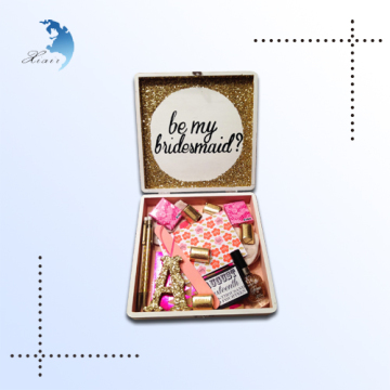 Hot sale beautiful printing wooden wedding gift box