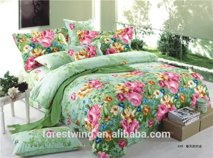100% Cotton Printed Wedding Luxury Bedding Set