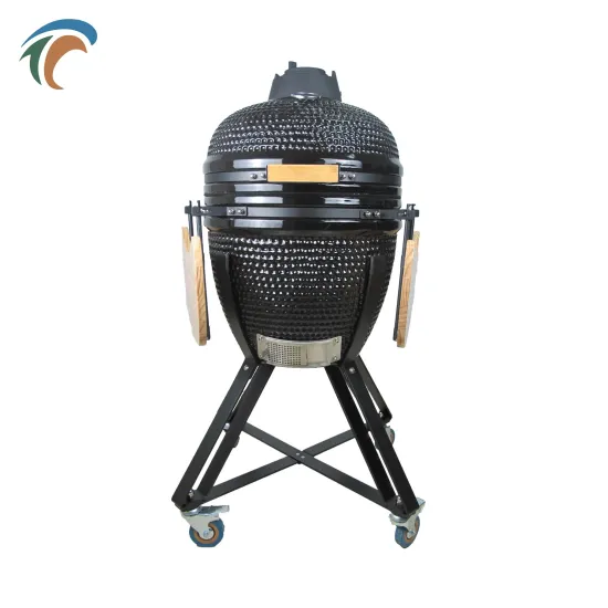 Outdoor Ceramic Barbecue 18 Inch Kamado Chicken Roasting Barbecue Smoker Garden Charcoal Bbq Grill