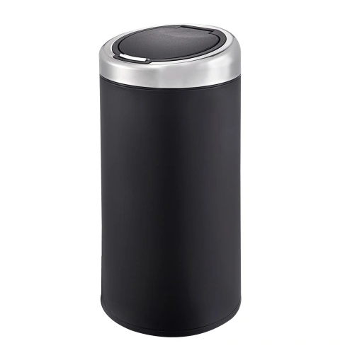 40L Round Steel Trash Can Pedal Bin Soft Close Trash Bin