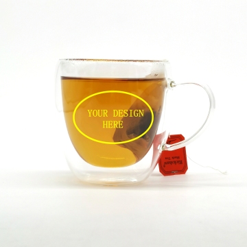 Tazas de vidrio de doble pared reutilizables nórdicas para licor, agua, cerveza, café y té