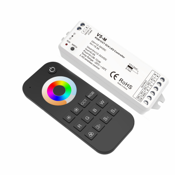 Skydance V5-M+RT5: 180-360W RF Wireless RGB+CCT-Empfänger mit Fernbedienung-5 Kanal, 3a*5Ch, Max 15,5a