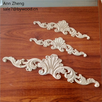 decorative carved antique solid wood applique and onlay