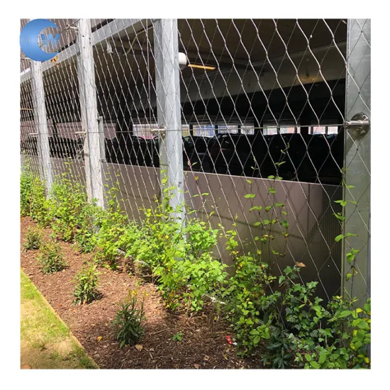 Green Wall Mesh - 304/316L Stainless Steel 80Mm*80Mm Wire Rope Mesh for Plant Climbing