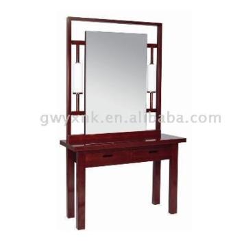 Single-sided wooden mirror station of salon furniture