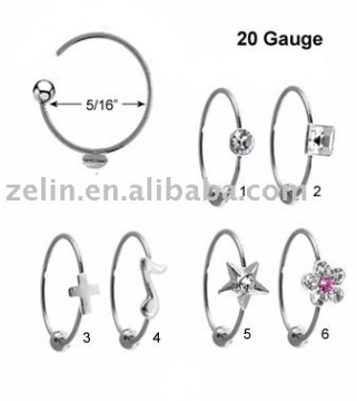 fancy nose barbell body piercing jewelry