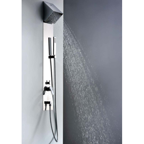 Shower System with Panel Column Tower