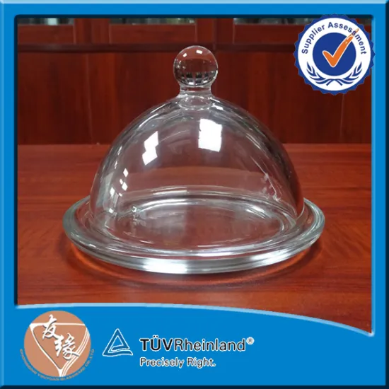 Food garde round clear glass butter dish with lid 149mm diameter