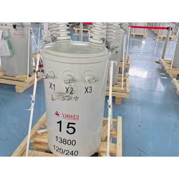 15кВА 13800В 120/240В однофазный трансформатор на столбе