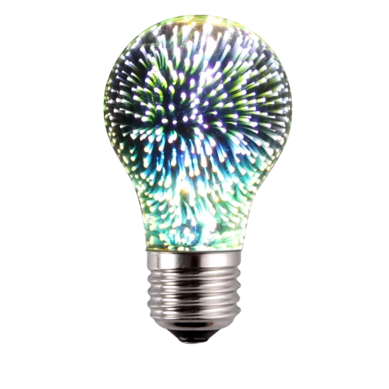 new filament edison a60 filament lamp a19 3d firework led bulbs
