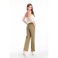 Ladies Printed Straight-leg Trousers