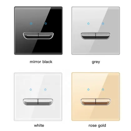 YUNDO 3 Gang 1 Way Z Wave Wall Switch with Glass Plate