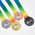 Manufacturer Custom 3D Activity Medals and Awards Die-Cast Metal Medal Bar Badges-Brass Silver Wood with Ribbon