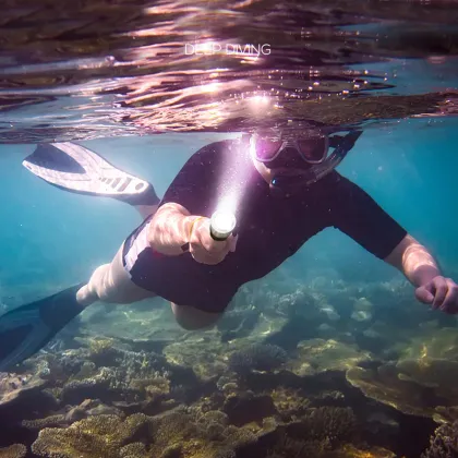 Aluminum waterproof IP68 Underwater diving flashlight