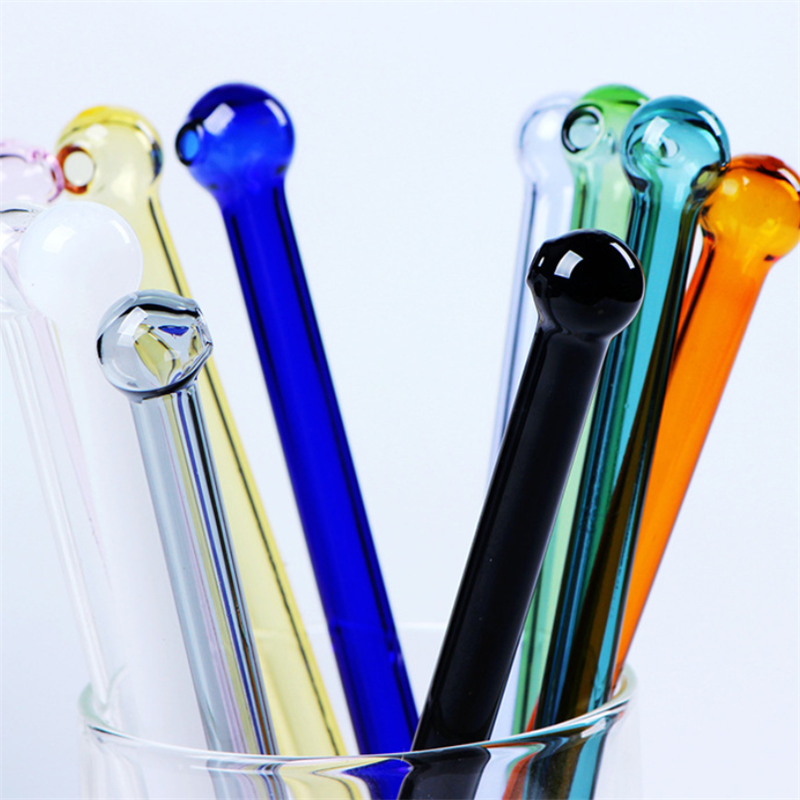 Reusable Glass Drinking Straws Smoothie Straws for Milkshakes, Frozen Drinks, Smoothies, Bubble Tea