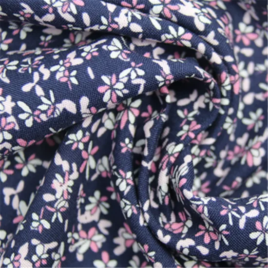 Small Floral Dress With Rayon Plain Cloth