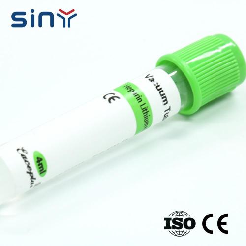 Tubo de heparina de lítio de 4 ml para coleta de sangue