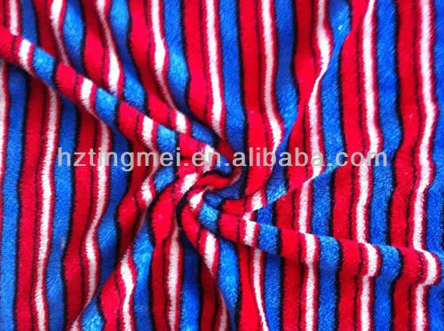 Colorful Printed Microfiber Fabric Yard For Bathrobe or Blanket