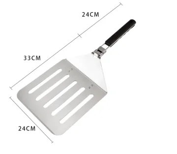 Stainless steel foldable handle pizza peel pizza turning shovel bbq spatula