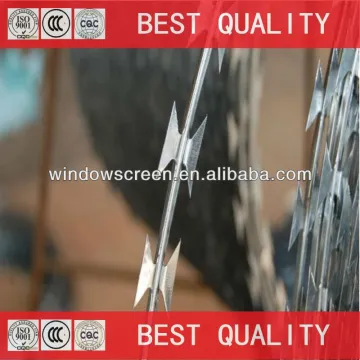 Razor barbed wire fence