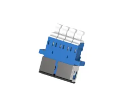 LC Quad Fiber Optic Adaptor with Flange Metal