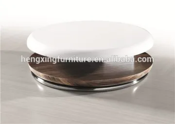 Fashion design 3 layers living room furniture small round living room wooden teapoy