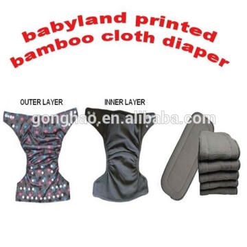 Babyland Bamboo Cloth Diaper Charcoal bamboo insert