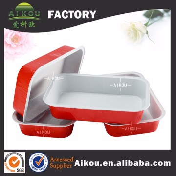 Aviation food packaging airline aluminum foil container with lid