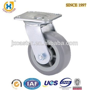 All size of Industrial Heavy Duty gray TPR on PP core plate heavy duty caster wheel, good quality, ISO9001