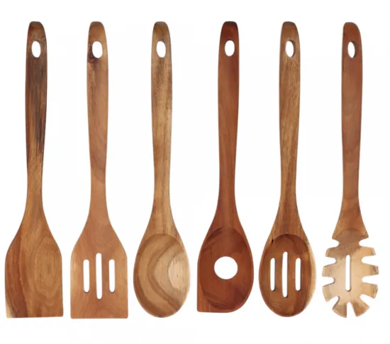 Wooden cooking tools set