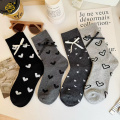봄/여름 사랑 활 중간 양말 일본 스택 양말