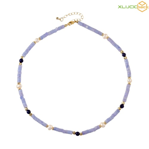 Luxury Purple Agate Bead 18k Gold Plated Jewelry