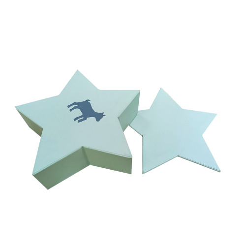 Star Shape Cardboard Paper Gift Boxes with Tray