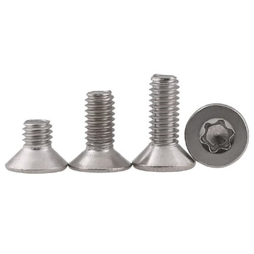 Stainless steel flat head plum anti-theft screw