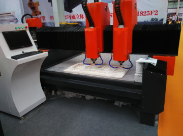 Two Spindle 1825 Stone CNC Engraving Router Machine