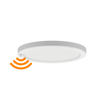 Worbest 9 Inch Motion Sensor LED Ceiling Light - White and Black, AC120V, CRI80, High Brightness for Hallway