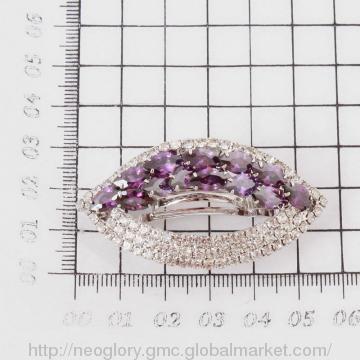 mouth shape fashion zinc-alloy hairpin with shining Swarovski stone