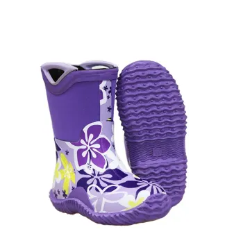 Kids Neoprene Mid Rain Boot EVA FJ-KN037 - Rubber, 45days CN;ZHE Unisex OEM Option